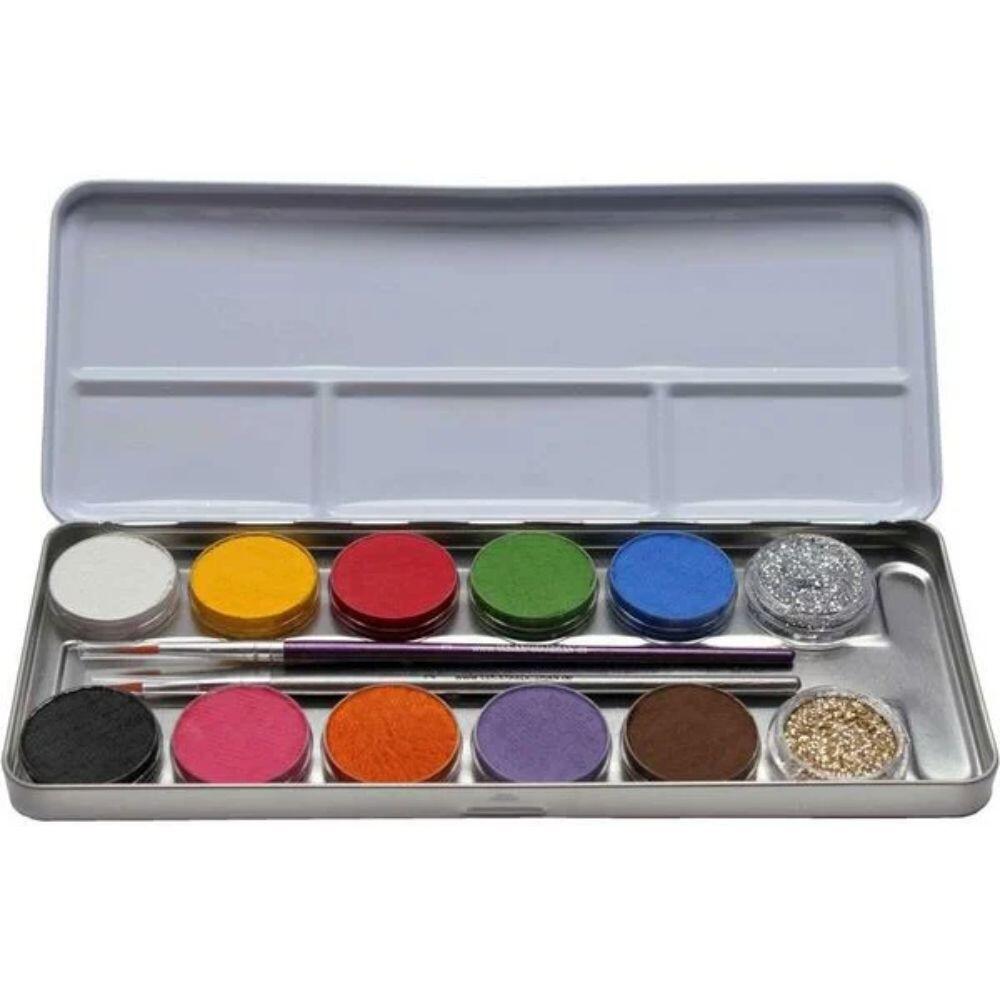 Eulenspiegel Schwarz/Gelb/Orange 212202 10 Farben 2 Glitzer Metall-Palette - Image 3