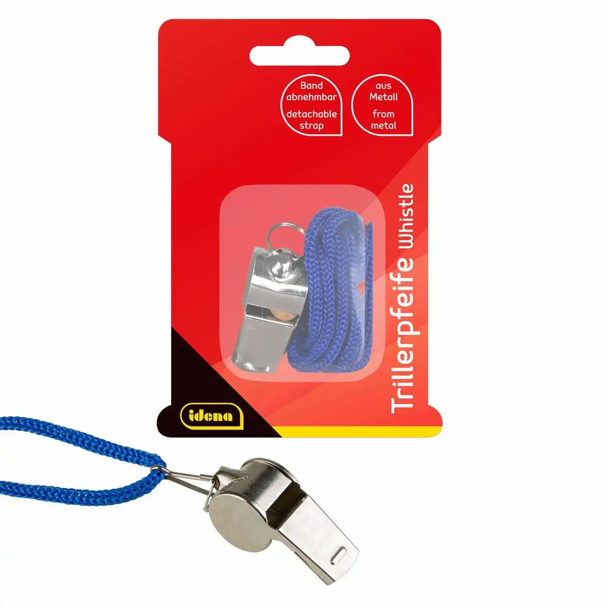 Iden - Trillerpfeife Metall Mit Abnehmbarem Band