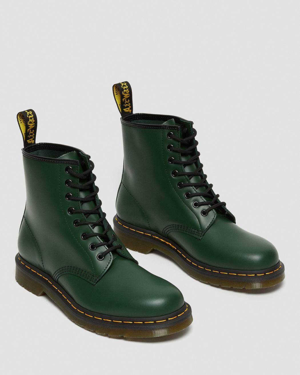 doc martens green smooth