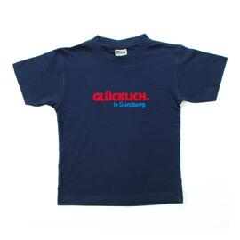Rundhals-T-Shirts Geschenkanlässe Günzburg GLÜCKLICH. In Günzburg.