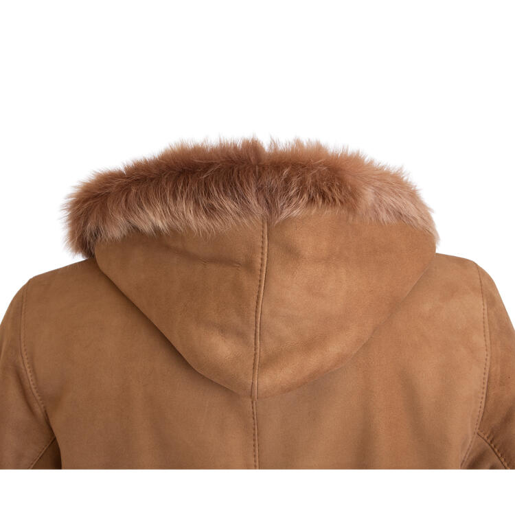 Toskana Lammfellmantel Damen Modell Paris Gr 44 Farbe Camel Gmunden Stilvoll Shoppen