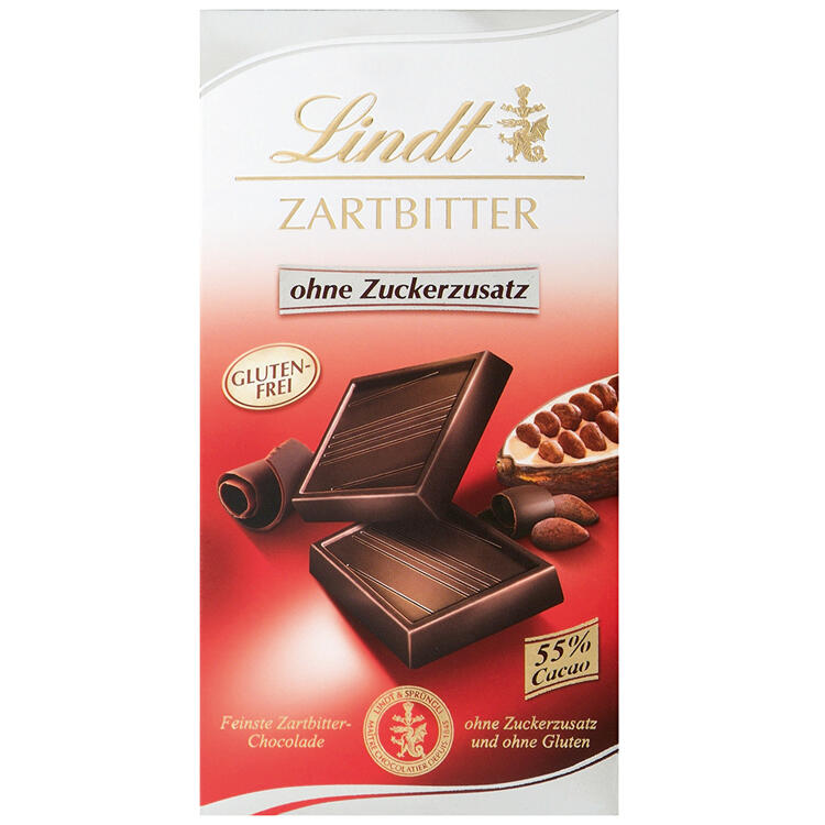 Lindt Lindt Zartbitter Schokolade Ohne Zuckerzusatz 100g Online City Wuppertal