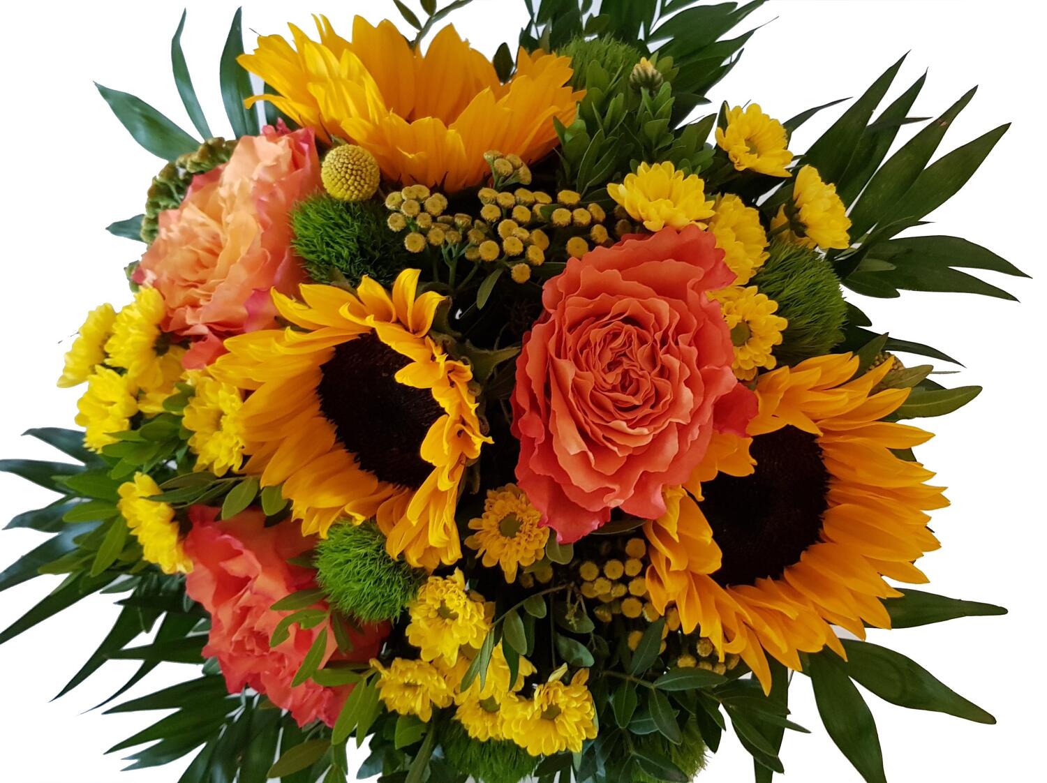 Flora Trans Bunter Blumenstrauss Bestellen Dankeschon Mit Sonnenblumen Online Marktplatz Halle Saale