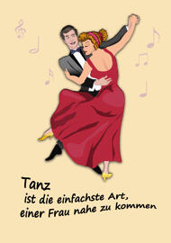 Kunst & Design Grußkarten Tanzpaar-Ansichtskarte