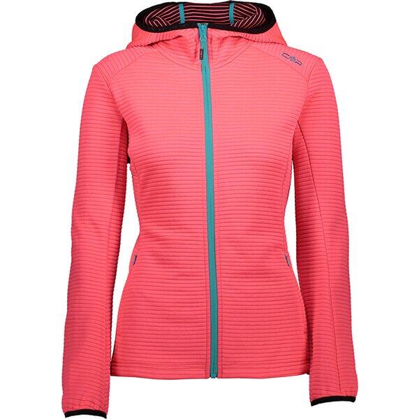 Damen Fleece- und Powerstrechjacke "Fix Hood" CMP Gloss pink 30M5646 | atalanda