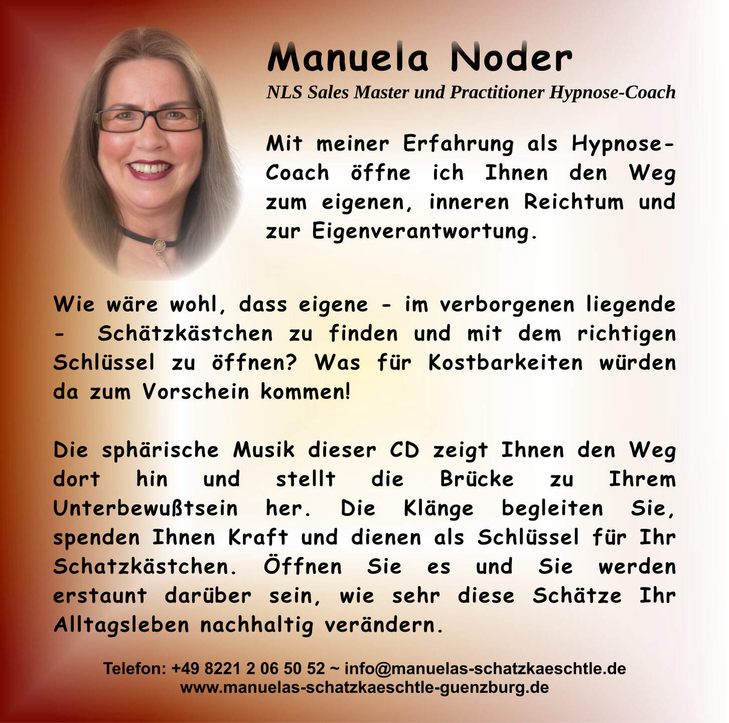Manuela Noder Hypnose Cd Der Weg Zum Eigenen Schatzkastchen Wir In Gunzburg