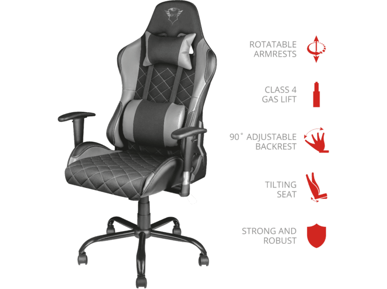 Trust Trust Gxt 707 Gamer Chair Grau Luxemburg Stadt