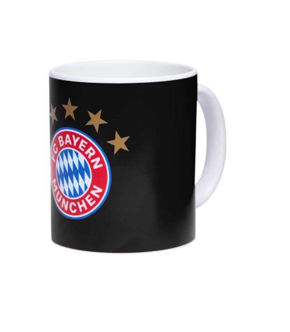 FC Bayern München Tasse 5 Sterne Logo weiß 