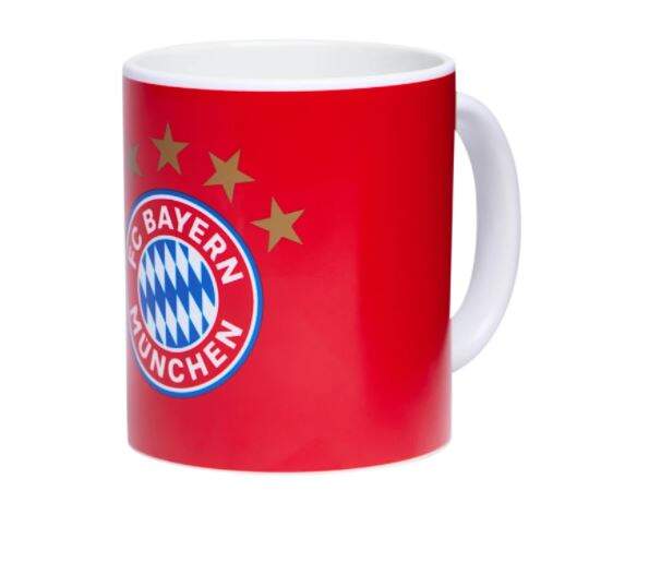 weiß oder rot FCB Kaffeetasse 5 Sterne Logo FC Bayern München Tasse schwarz 