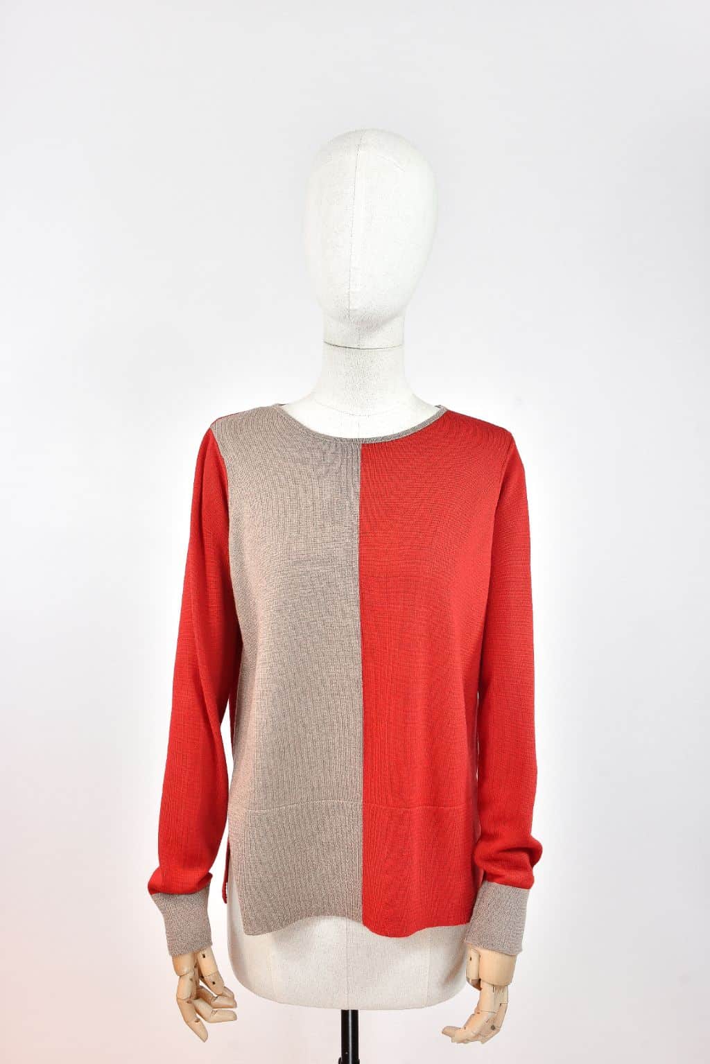 Pullover Double MN - Rouge/Beige