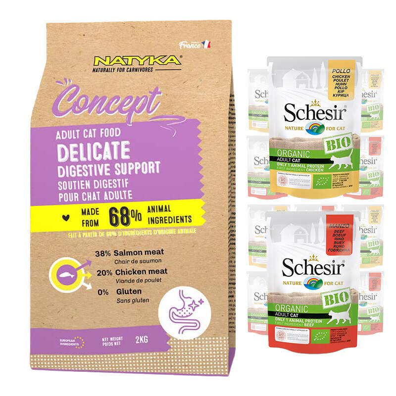 Nassfutter Trockenfutter Natyka/Schesir Bio