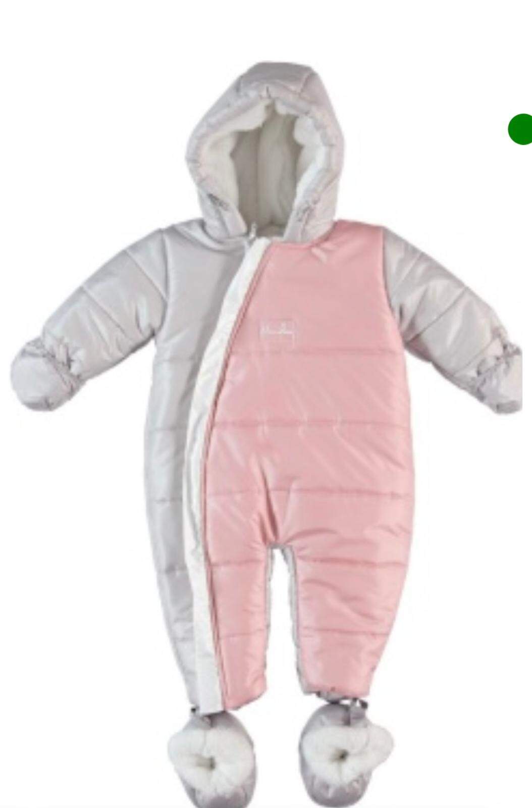 Monna Rosa Milano Combi Pilote Bebe Rose Et Gris Du 3 Letzshop