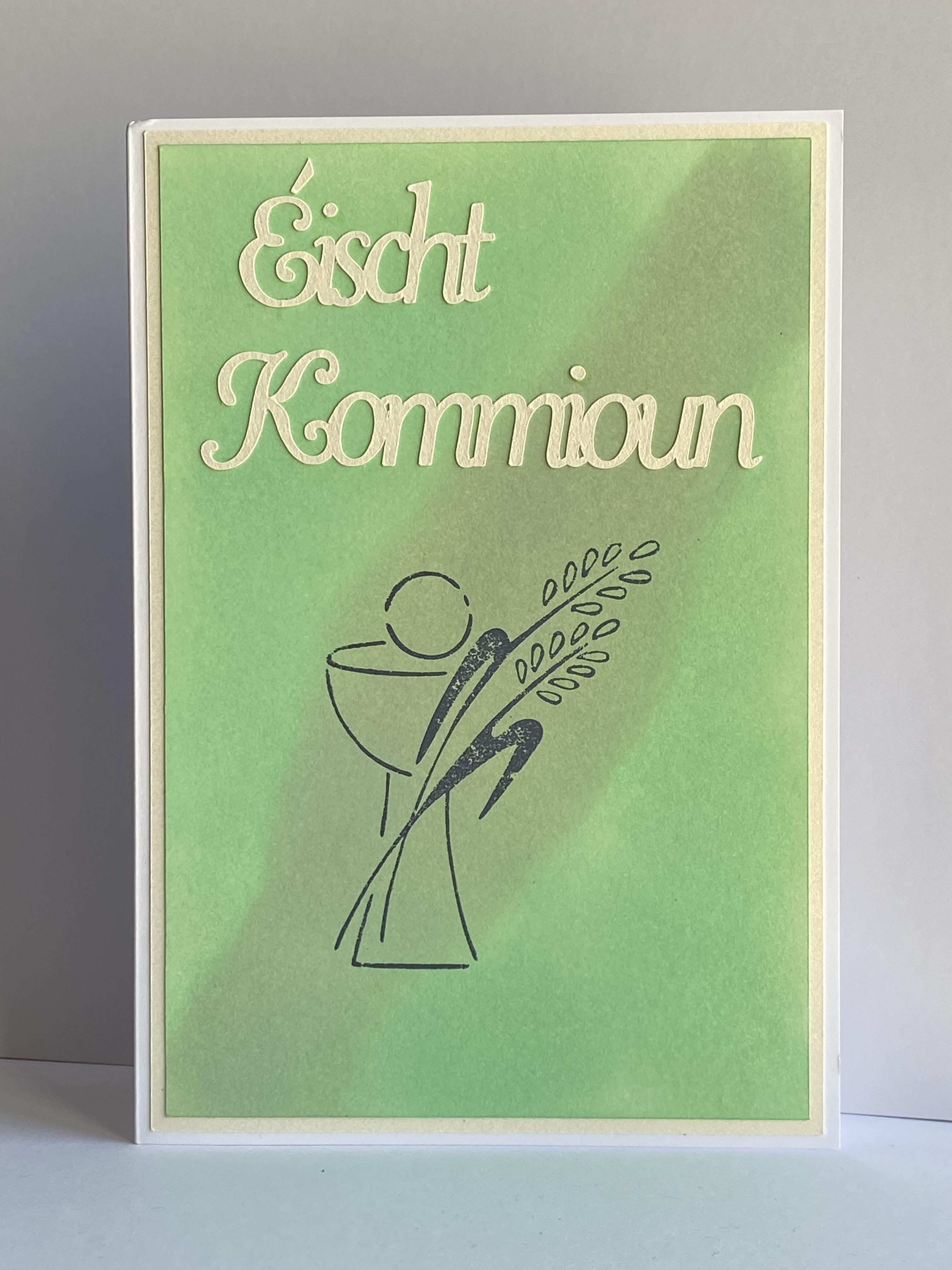 Carte Pour Communion Faite A La Main Letzshop