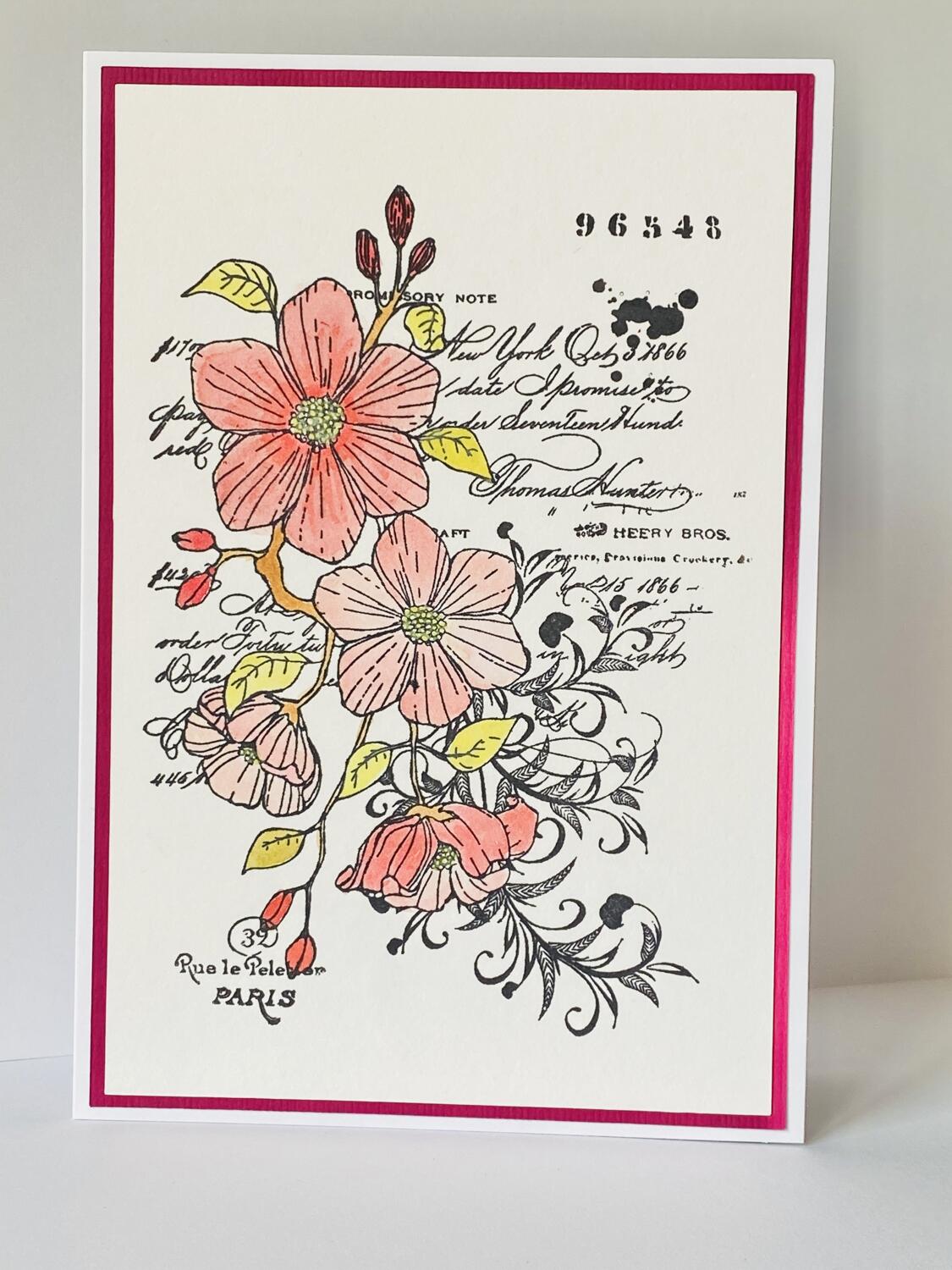 Carte De Voeux Avec Des Fleurs Faite Letzshop Carte De Voeux Avec Des Fleurs Faite Letzshop