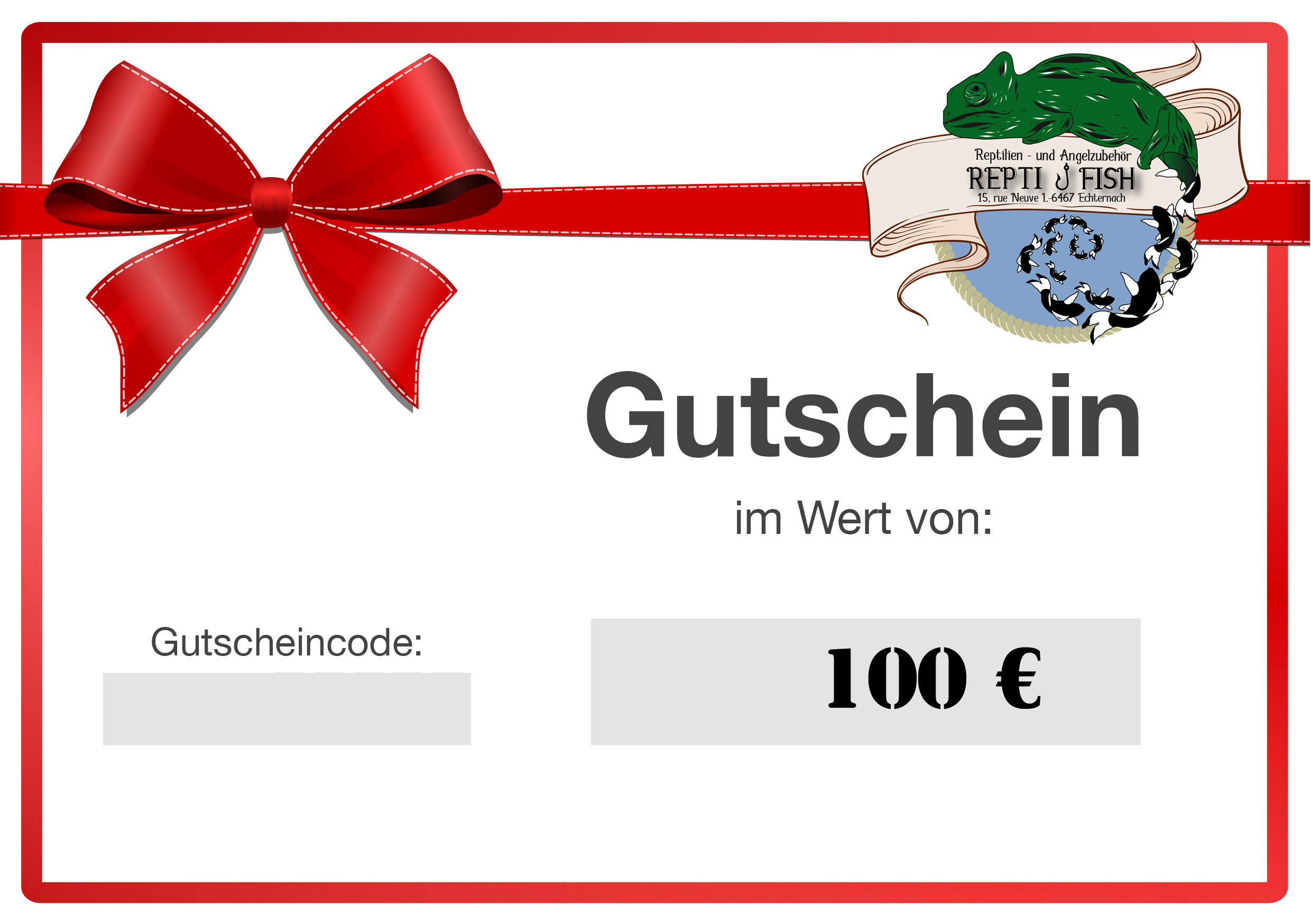 Reptifish Gutschein 100 Letzshop