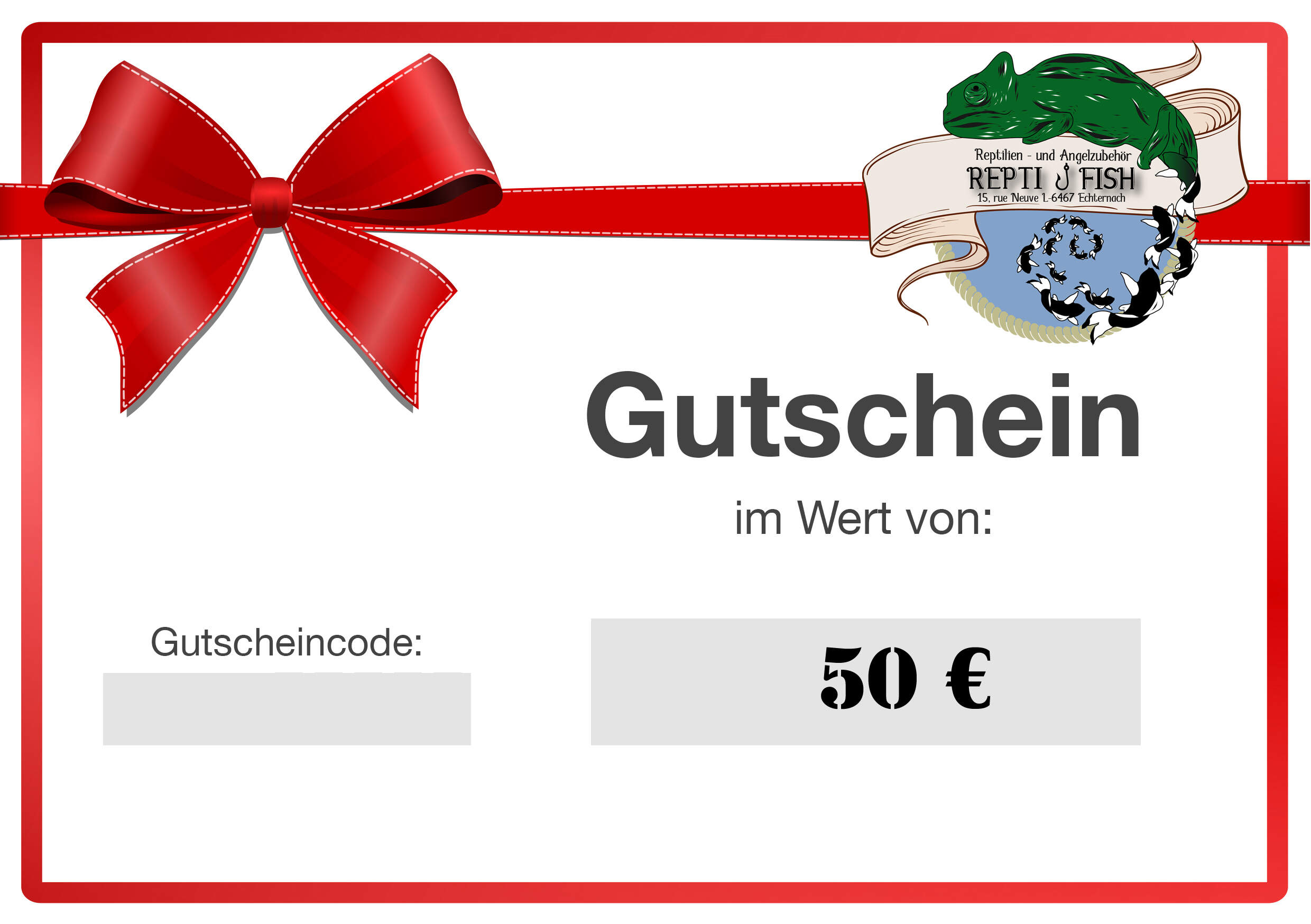 Reptifish Gutschein 50 Letzshop