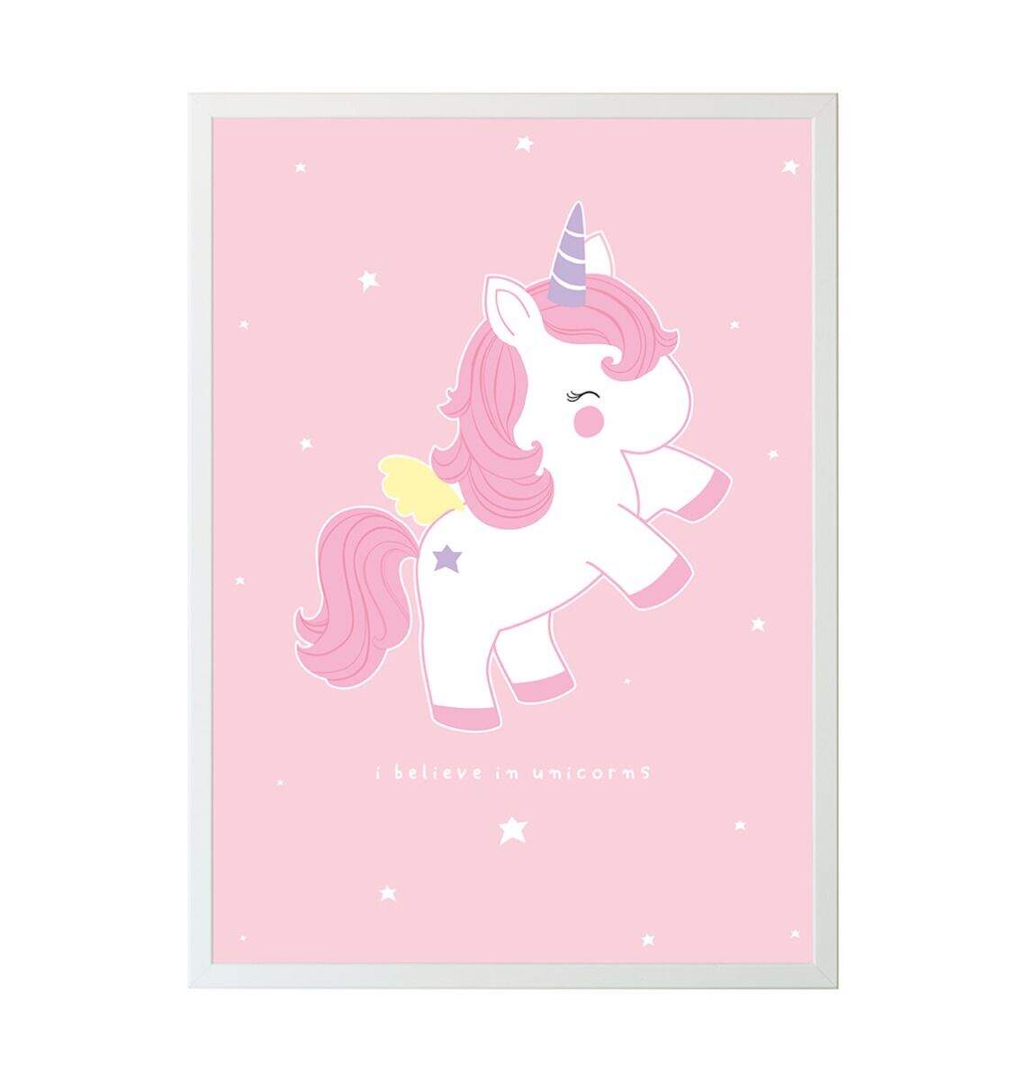 A Little Lovely Affiche Bebe Licorne 50 X 70 Cm Letzshop