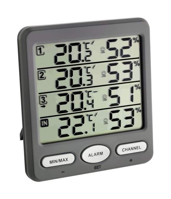 Radio-thermo-hygromètre climat-Moniteur tfa 30.3054.10 contrôle de climat de pièce min max 