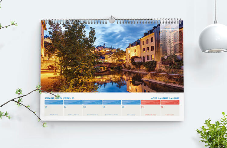 Photo Dudau Luxembourg Magic 21 Wandkalender Letzshop