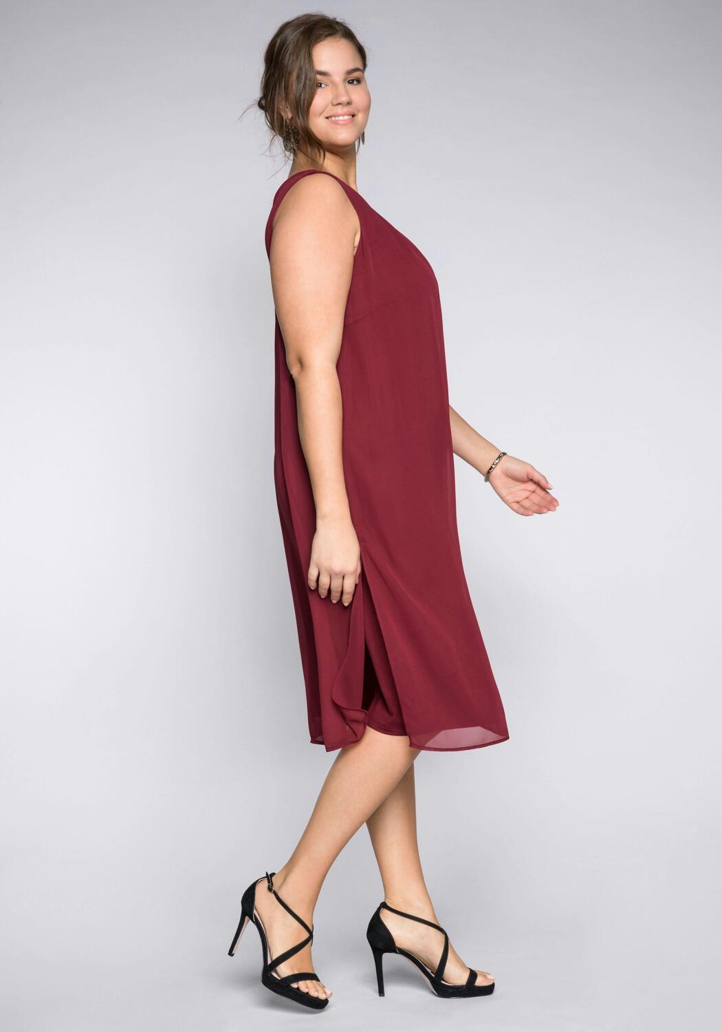 Sheego Kleid Im Lagenlook Mit Tiefem Ruckenausschnitt Letzshop