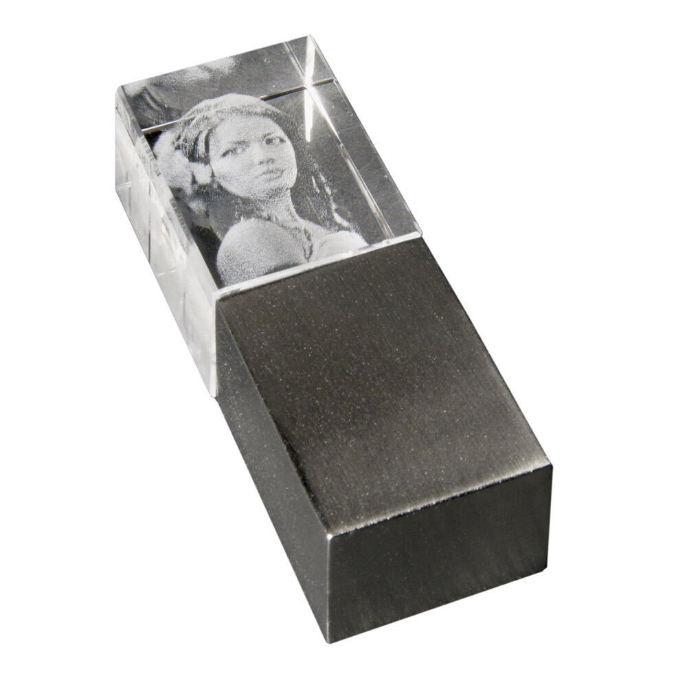 Contento Usb Stick Glasfoto Mit Laserinnengravur In 3d Letzshop