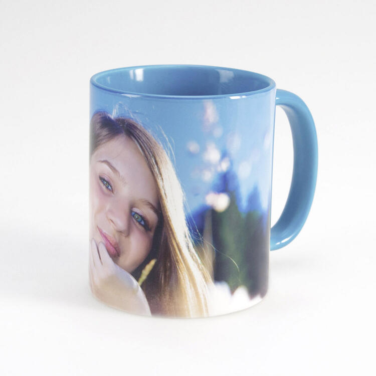 Contento Farbige Fototasse Mit Panoramadruck Hellblau Letzshop