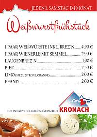 Speisekarte Weißwurstfrühst...